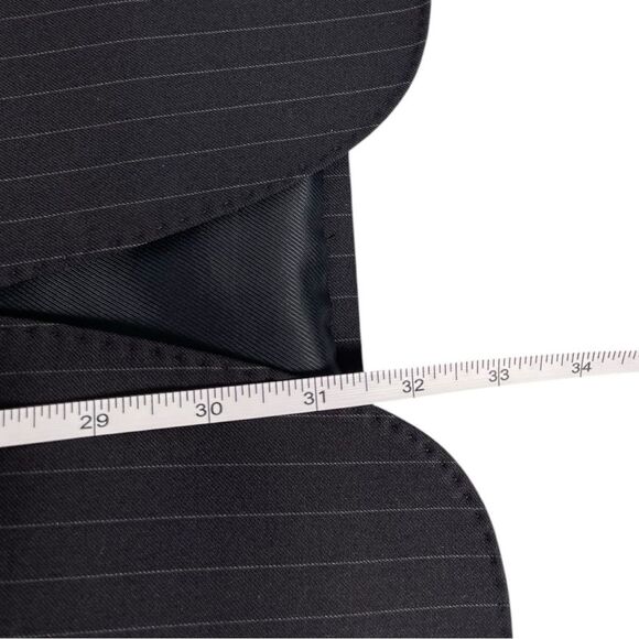 Brooks Brothers 1828 Regent fit 44L Men’s size black striped 100% wool blazer - Picture 5 of 8